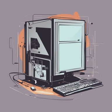 a diagram of a computer connected to a server