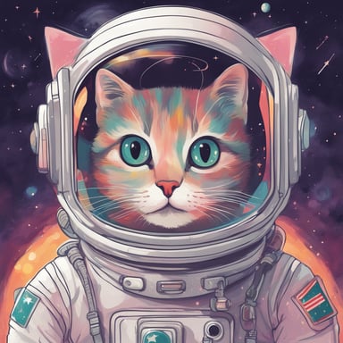 a cat astronaut