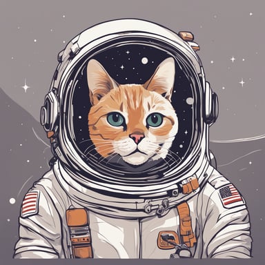 a cat astronaut