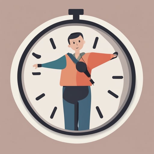 a stopwatch with a person in it