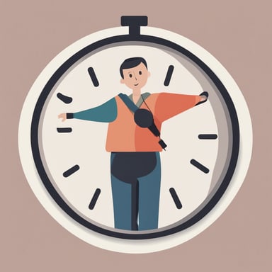 a stopwatch with a person in it