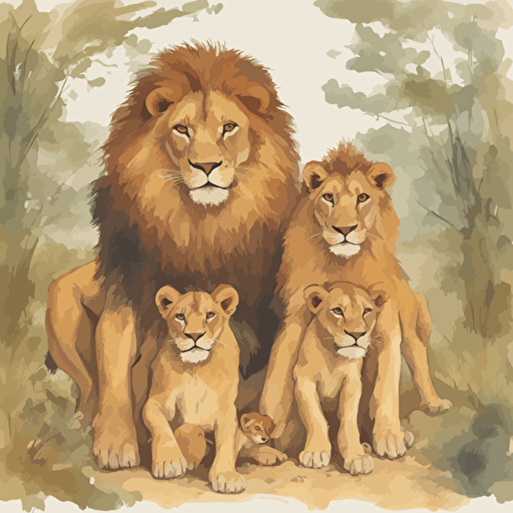 a family of lions