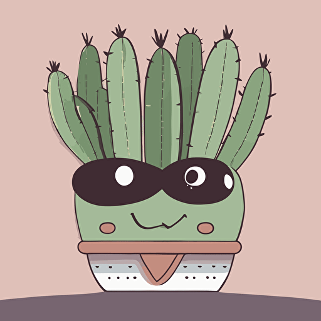 a cactus with a face