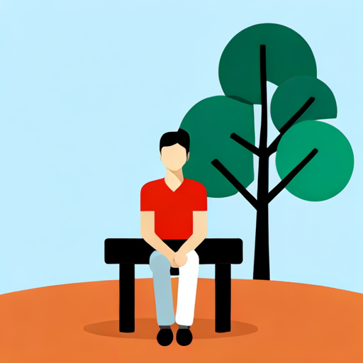 a person sitting under a tree