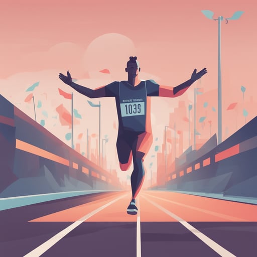 a person passing the finish line