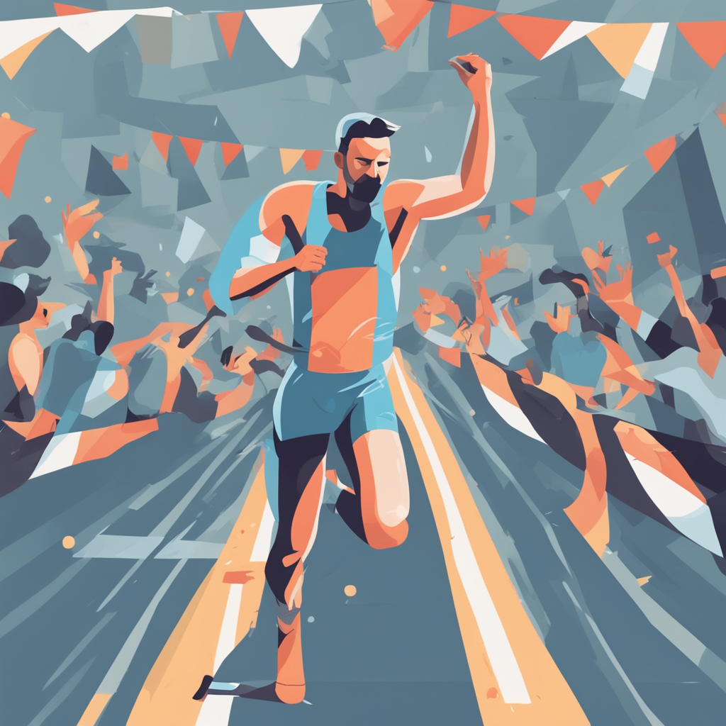 a person passing the finish line