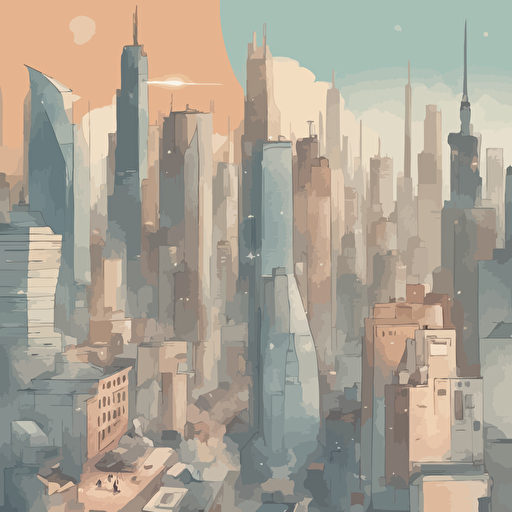 a futuristic cityscape