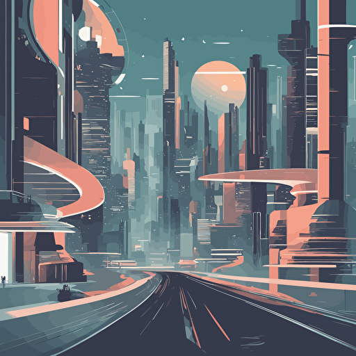 a futuristic cityscape