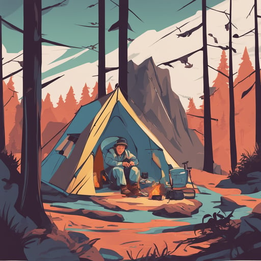 a person camping