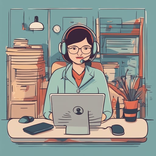 a customer support person 