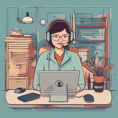 a customer support person 