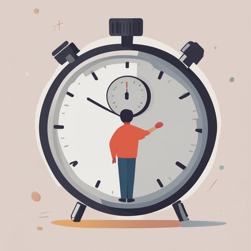 a stopwatch with a person in it