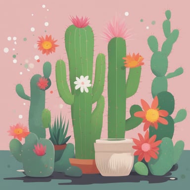 a cactus with a flower