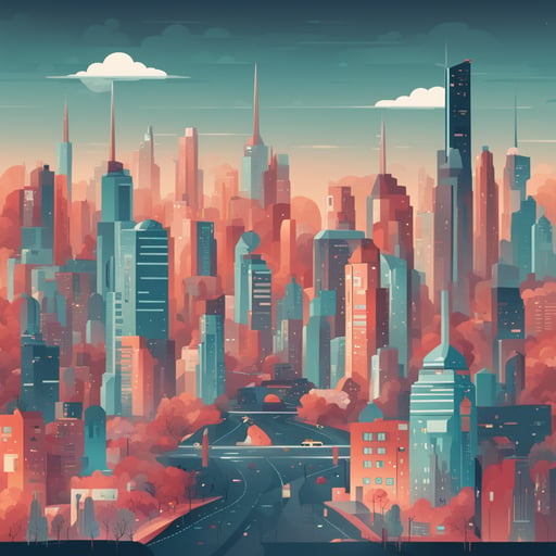 a futuristic cityscape