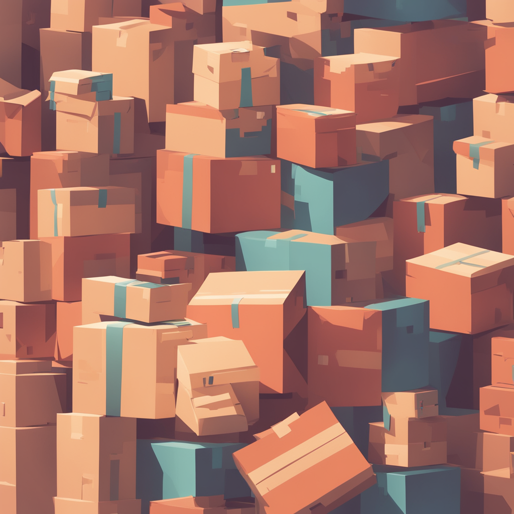 a pile of boxes