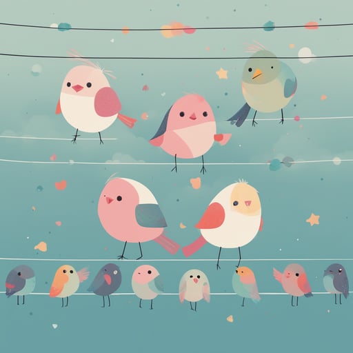 birds on a wire