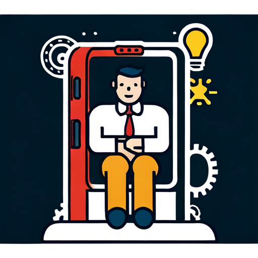 a man inside a mobile phone