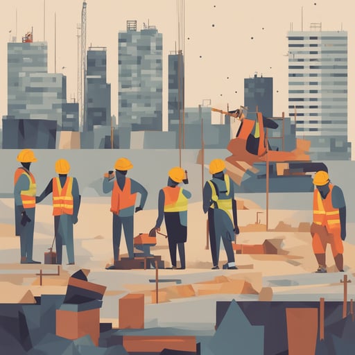 workers on a construction site