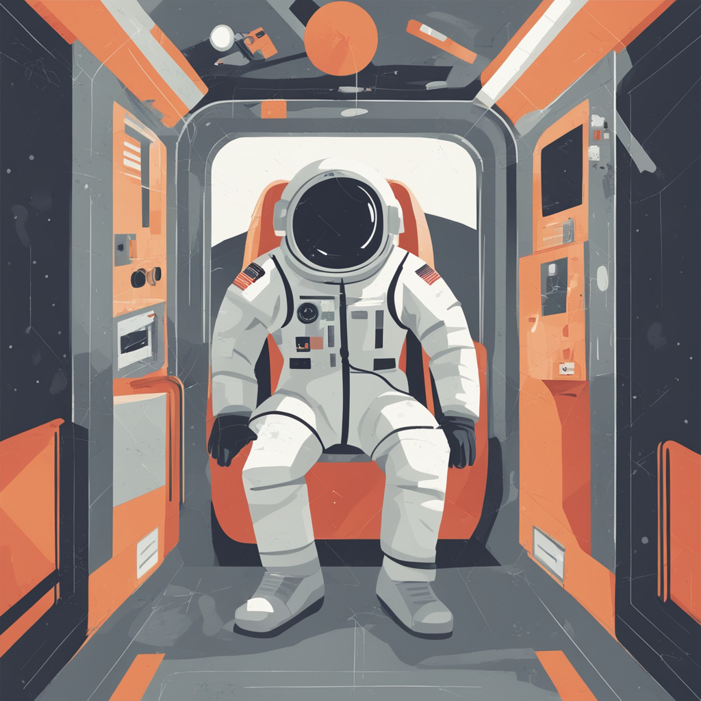 an astronaut on a space station