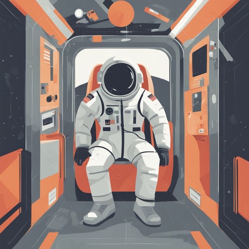 an astronaut on a space station