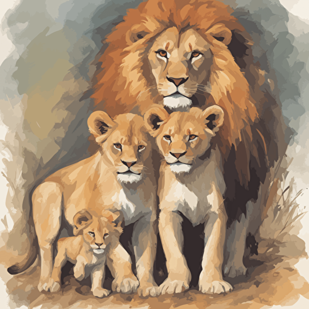 a family of lions