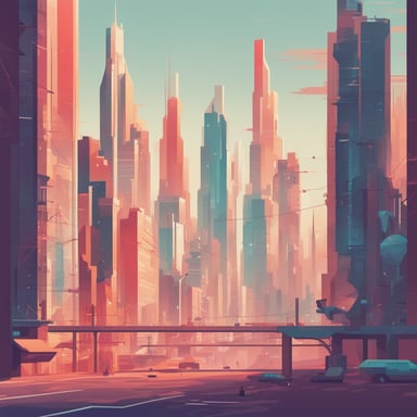 a futuristic cityscape