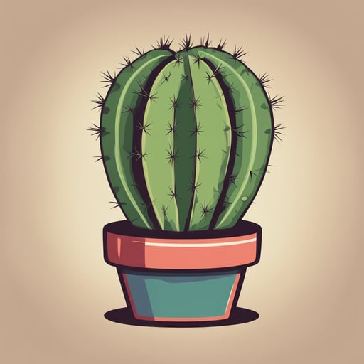 a cactus with a face