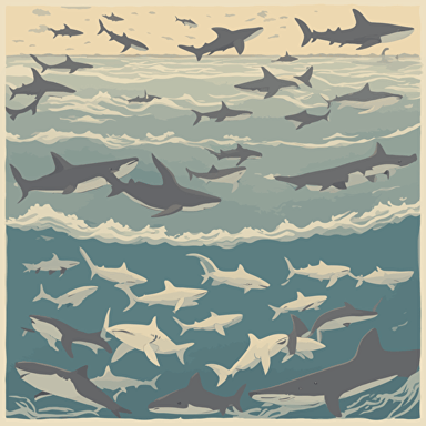 a sea full of sharks