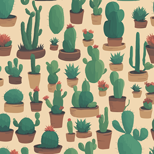 a collection of cacti in the desert