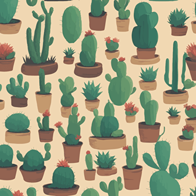 a collection of cacti in the desert