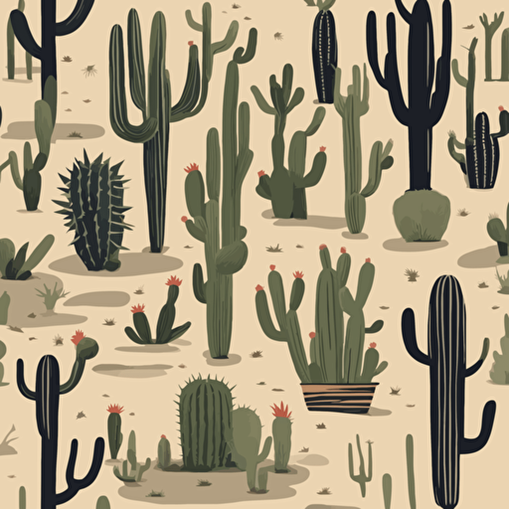 a collection of cacti in the desert