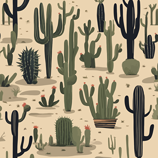 a collection of cacti in the desert