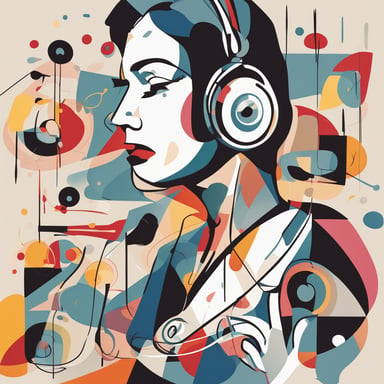 a person listening to music