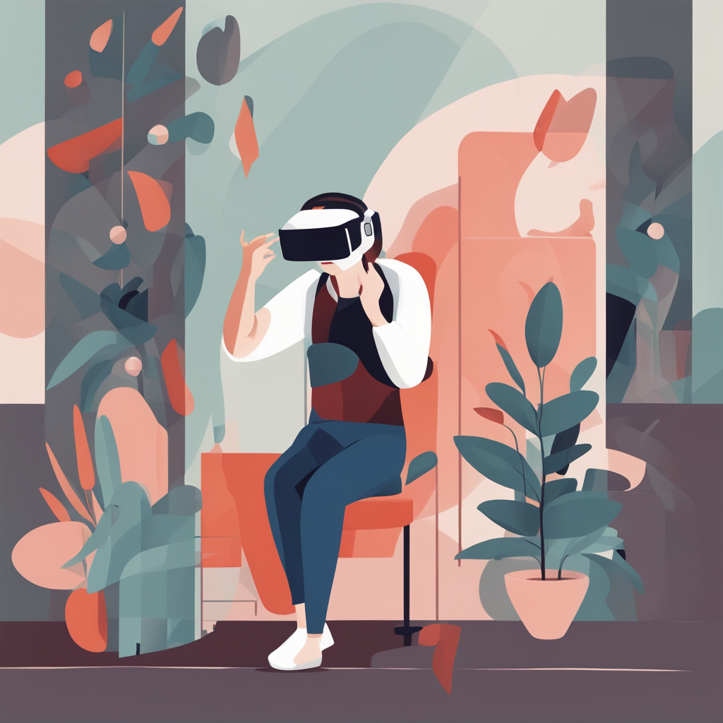 a person using a vr headset