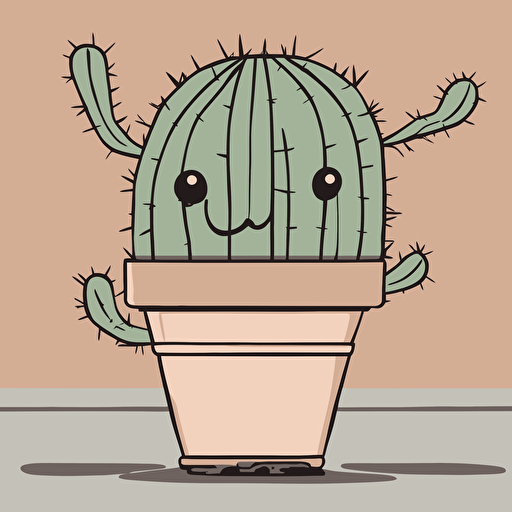 a cactus with a face