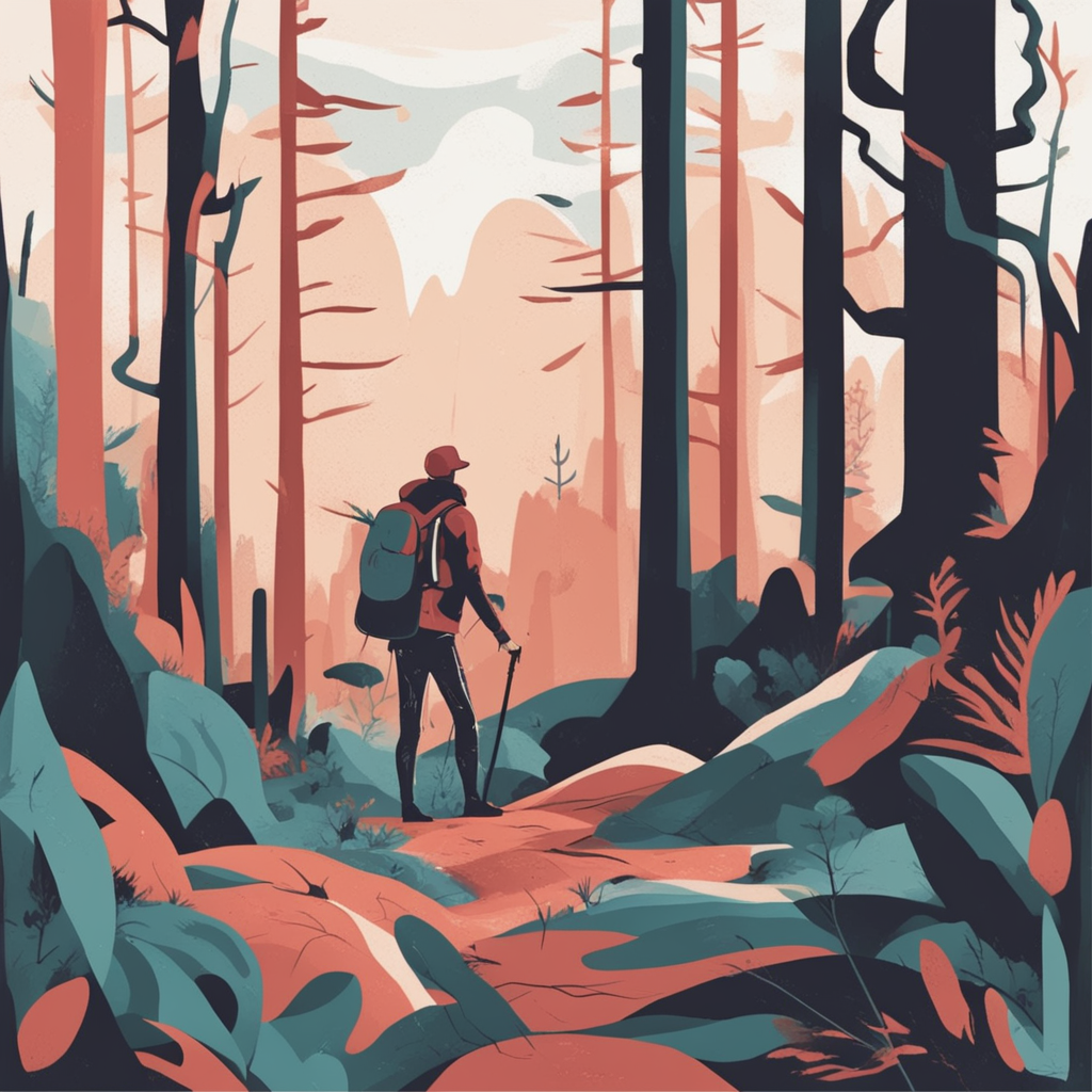 a person exploring nature