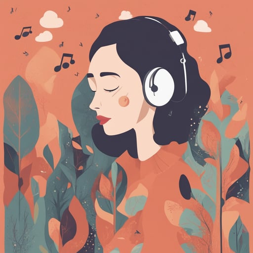 a person listening to music