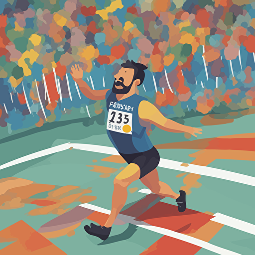 a person passing the finish line