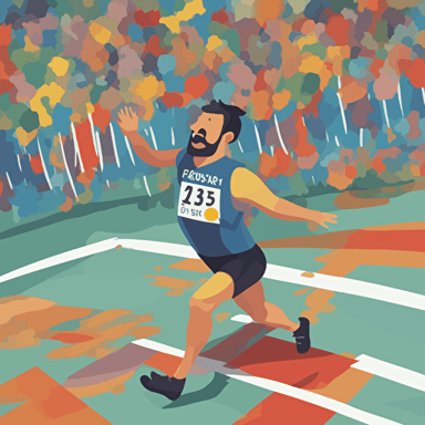 a person passing the finish line