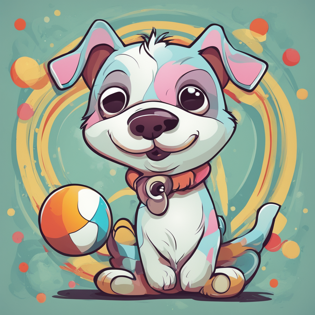 a dog playing with a ball