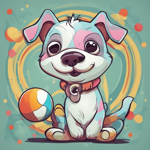 a dog playing with a ball