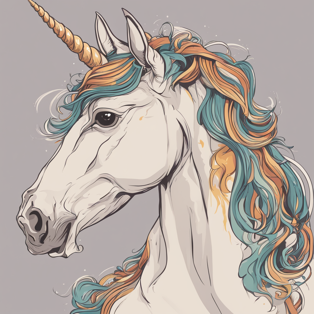 a portrait of a unicorn