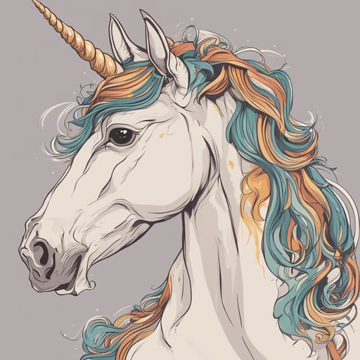 a portrait of a unicorn