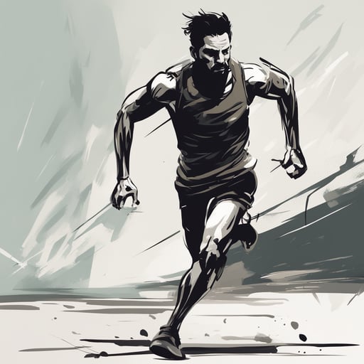 a runner running over an obstacle