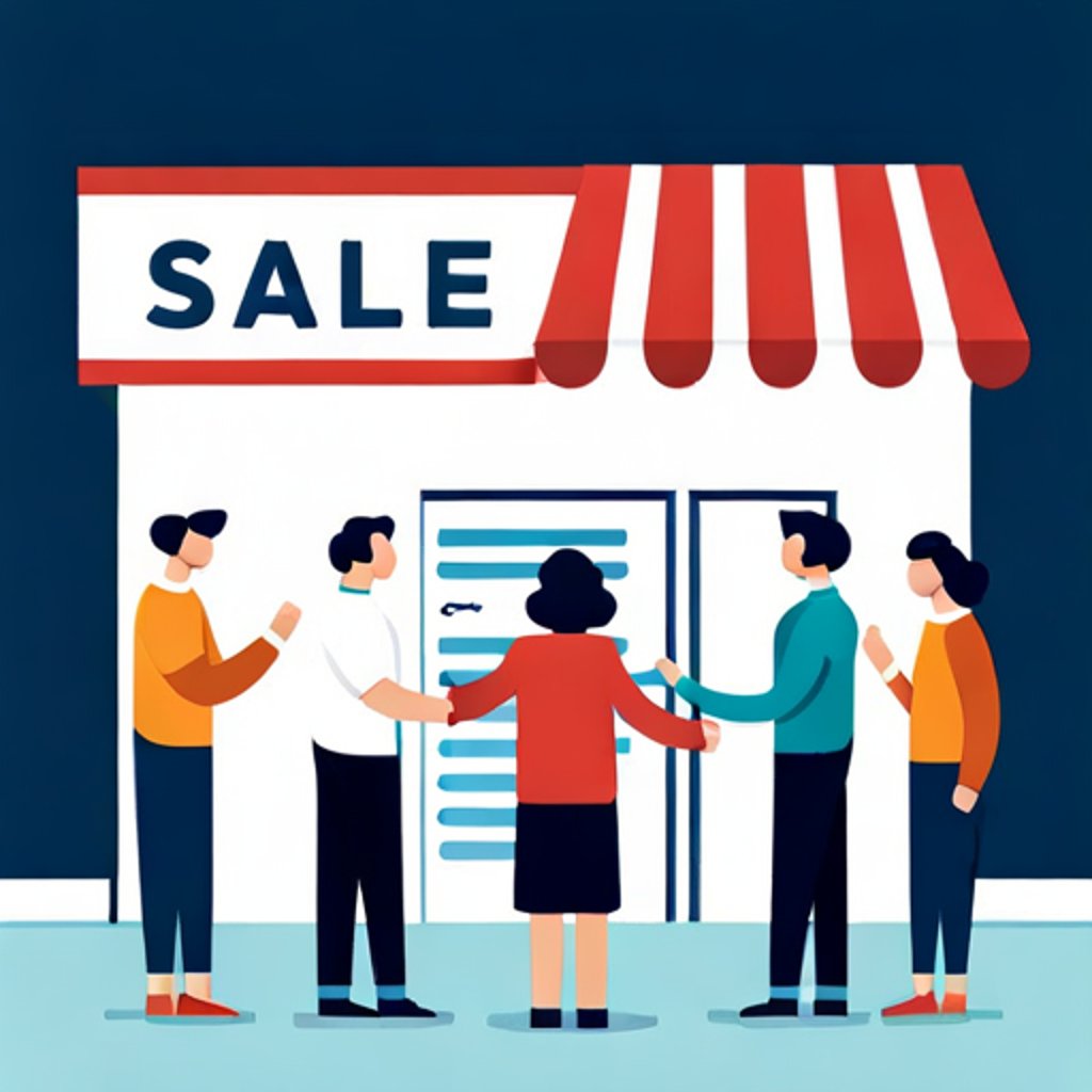 a store having a sale