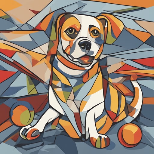 a dog playing with a ball