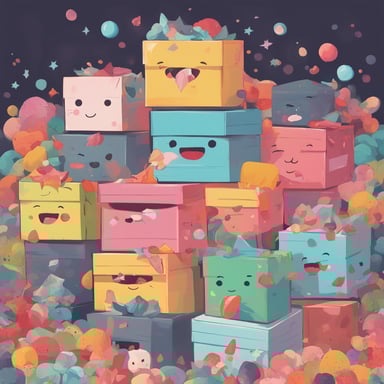 a pile of boxes