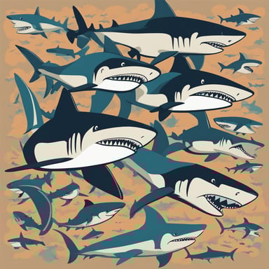 a family of sharks