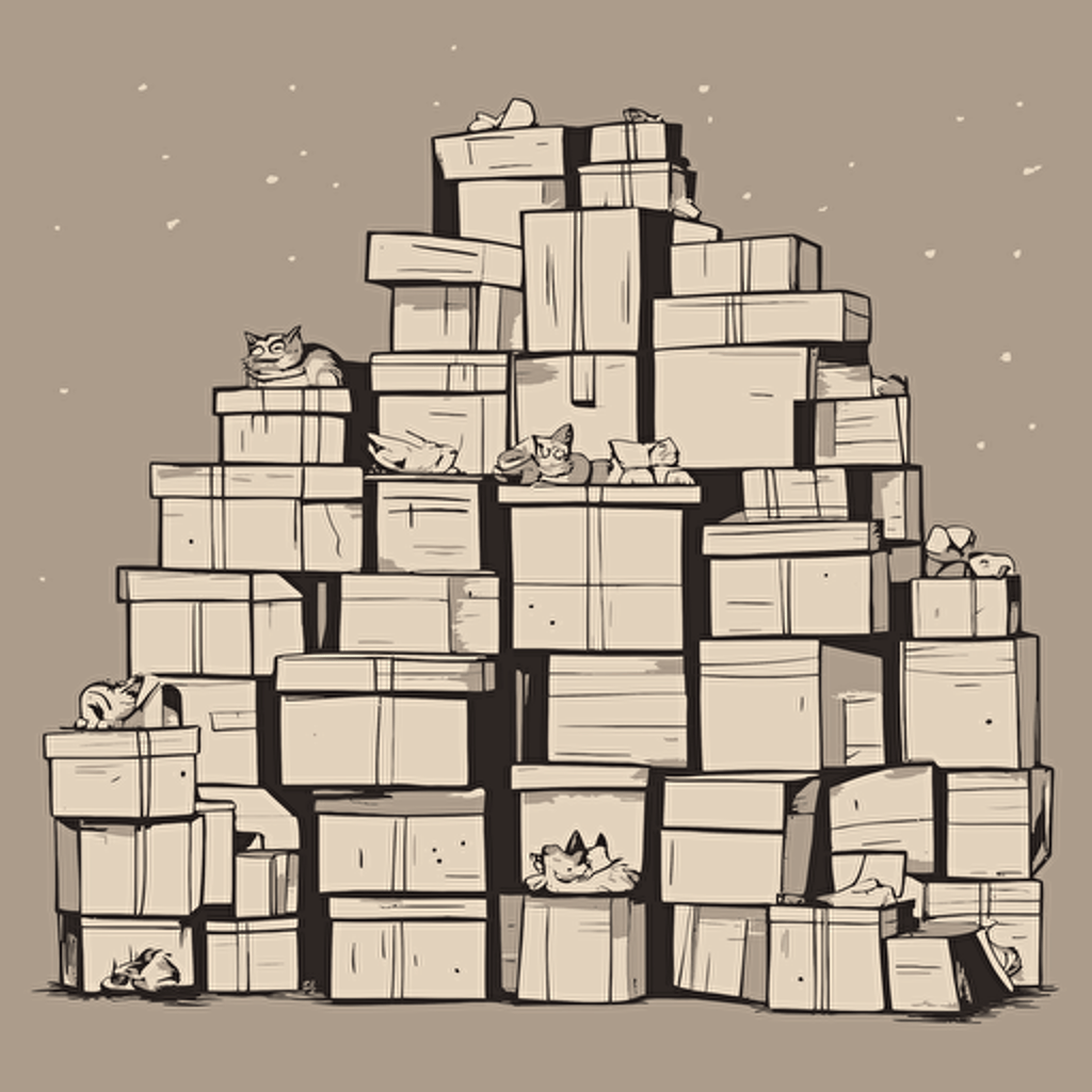 a pile of boxes