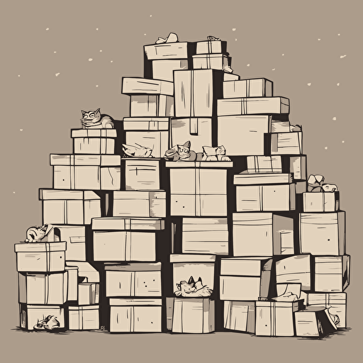 a pile of boxes
